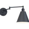 Maxim Lighting Library Wall Sconce Horizontal Swing Arm Black