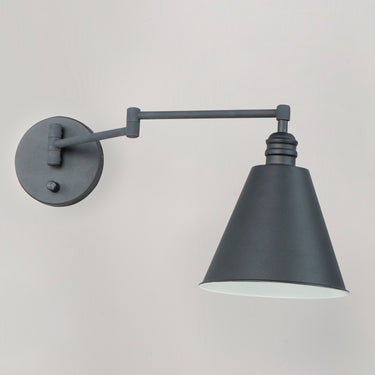 Maxim Lighting Library Wall Sconce Horizontal Swing Arm Black