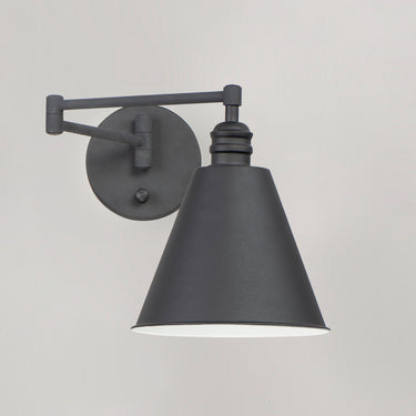 Maxim Lighting Library Wall Sconce Horizontal Swing Arm Black