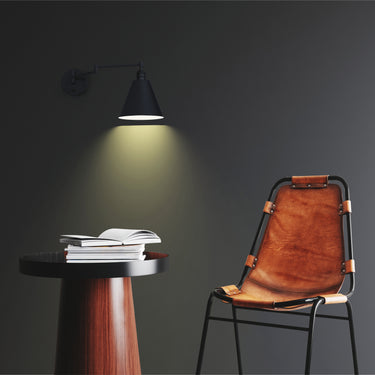 Maxim Lighting Library Wall Sconce Horizontal Swing Arm Black