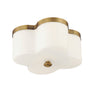 Maxim Lighting Clover 2-Light Flush Mount Natural Aged Brass