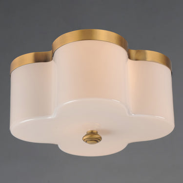 Maxim Lighting Clover 2-Light Flush Mount Natural Aged Brass