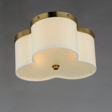 Maxim Lighting Clover 3-Light Flush Mount Satin Brass