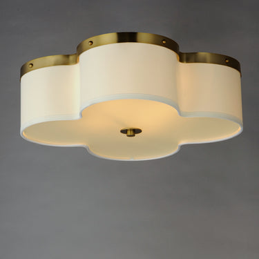 Maxim Lighting Clover 4-Light Flush Mount Satin Brass