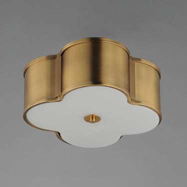 Maxim Lighting Clover 2-Light Flush Mount Natural Aged Brass
