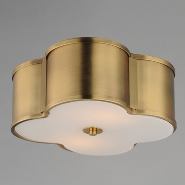 Maxim Lighting Clover 2-Light Flush Mount Natural Aged Brass
