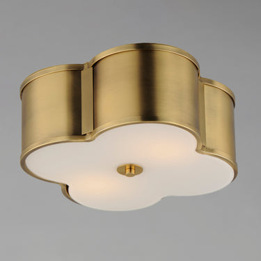 Maxim Lighting Clover 2-Light Flush Mount Natural Aged Brass