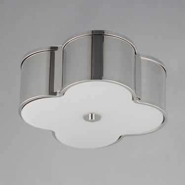 Maxim Lighting Clover 2-Light Flush Mount Polished Nickel