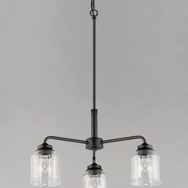 Maxim Lighting Acadia 3-Light Semi-Flush Mount/Chandelier Black