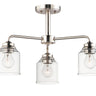 Maxim Lighting Acadia 3-Light Semi-Flush Mount/Chandelier Satin Nickel