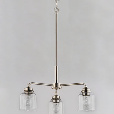 Maxim Lighting Acadia 3-Light Semi-Flush Mount/Chandelier Satin Nickel
