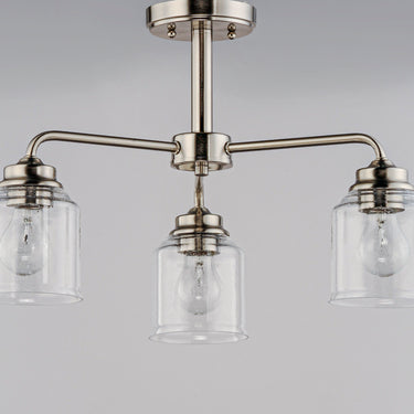 Maxim Lighting Acadia 3-Light Semi-Flush Mount/Chandelier Satin Nickel