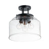 Maxim Lighting Acadia 3-Light Semi-Flush Mount Black