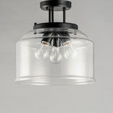 Maxim Lighting Acadia 3-Light Semi-Flush Mount Black