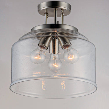 Maxim Lighting Acadia 3-Light Semi-Flush Mount Satin Nickel