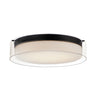 Maxim Lighting Duo 16" Round LED Flush Mount Black