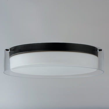 Maxim Lighting Duo 16" Round LED Flush Mount Black