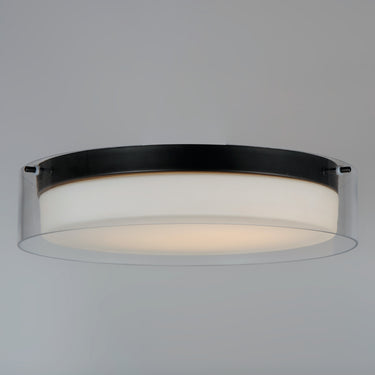 Maxim Lighting Duo 20" Round LED Flush Mount Black