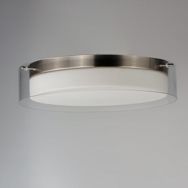 Maxim Lighting Duo 20" Round LED Flush Mount Satin Nickel