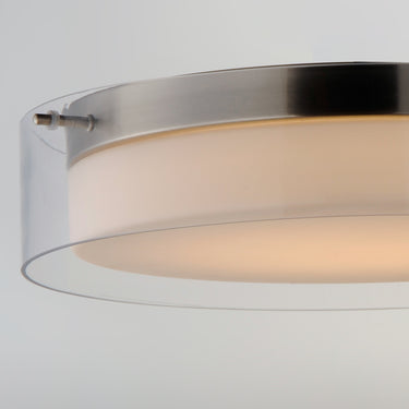 Maxim Lighting Duo 20" Round LED Flush Mount Satin Nickel