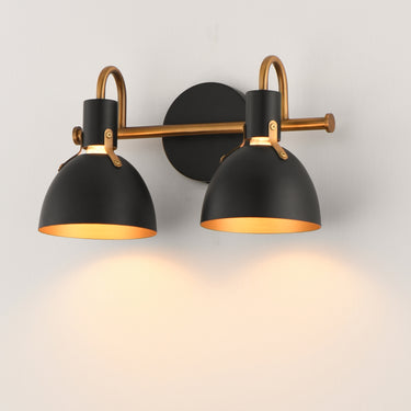 Maxim Lighting Dusk 2-Light Wall Sconce Black/Antique Brass