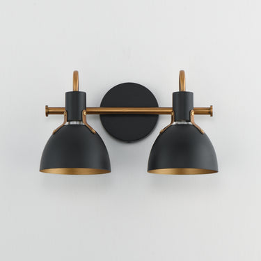 Maxim Lighting Dusk 2-Light Wall Sconce Black/Antique Brass