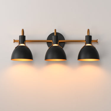 Maxim Lighting Dusk 3-Light Wall Sconce Black/Antique Brass