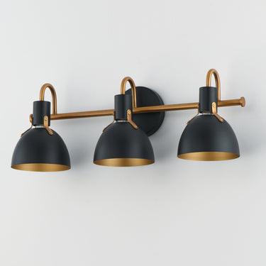 Maxim Lighting Dusk 3-Light Wall Sconce Black/Antique Brass