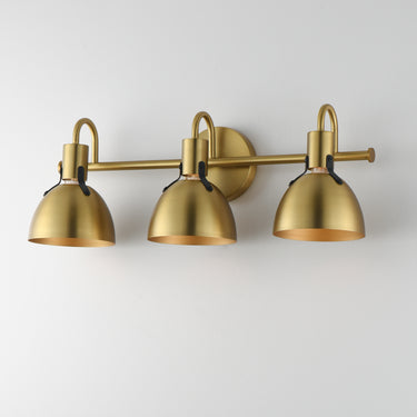 Maxim Lighting Dusk 3-Light Wall Sconce Satin Brass