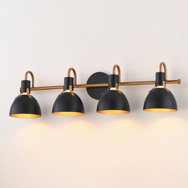 Maxim Lighting Dusk 4-Light Wall Sconce Black/Antique Brass