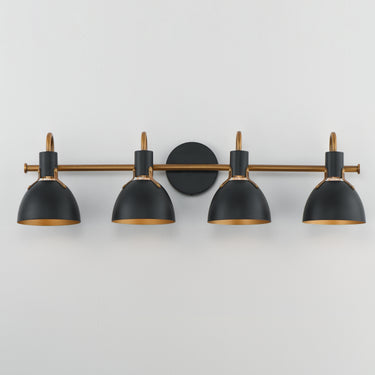 Maxim Lighting Dusk 4-Light Wall Sconce Black/Antique Brass