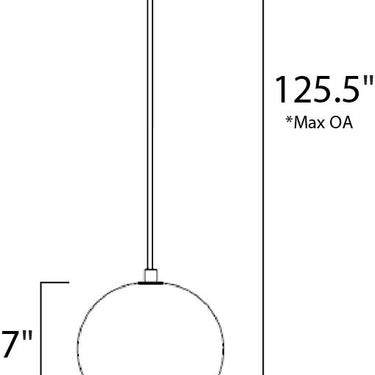 Maxim Lighting Crete LED Pendant Polished Chrome