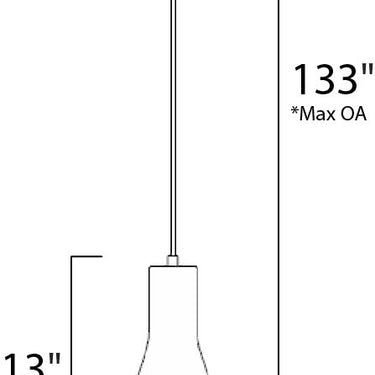 Maxim Lighting Crete LED Pendant Polished Chrome