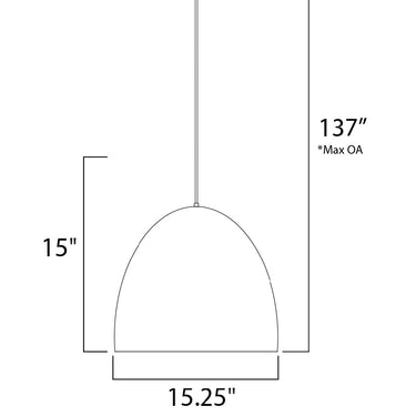 Maxim Lighting Crete LED Pendant Polished Chrome