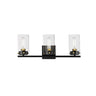 Maxim Lighting Pinn 3-Light Bath Vanity Black/Satin Brass