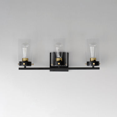 Maxim Lighting Pinn 3-Light Bath Vanity Black/Satin Brass