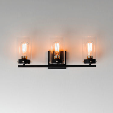 Maxim Lighting Pinn 3-Light Bath Vanity Black/Satin Brass