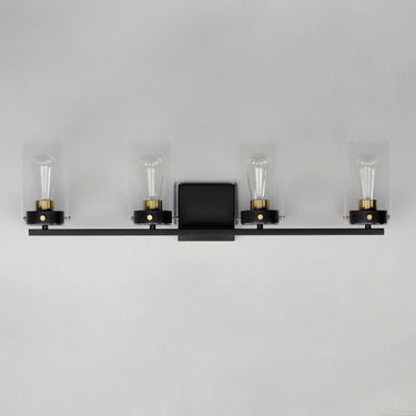 Maxim Lighting Pinn 4-Light Bath Vanity Black/Satin Brass