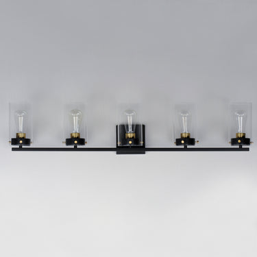 Maxim Lighting Pinn 5-Light Bath Vanity Black/Satin Brass