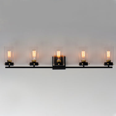 Maxim Lighting Pinn 5-Light Bath Vanity Black/Satin Brass