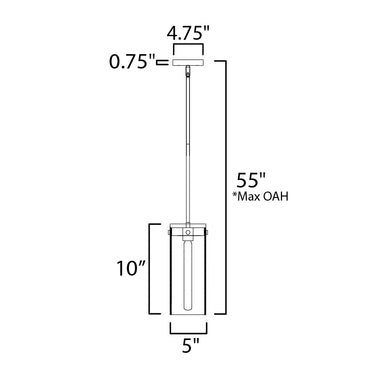 Maxim Lighting Pinn Mini Pendant Satin Nickel