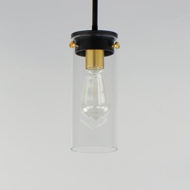 Maxim Lighting Pinn Mini Pendant Black/Satin Brass