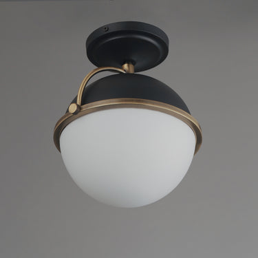 Maxim Lighting Duke Semi Flush Mount Black/Weathered Brass