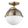 Maxim Lighting Duke Semi Flush Mount Satin Nickel/Satin Brass