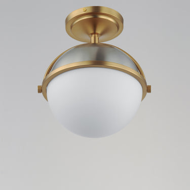 Maxim Lighting Duke Semi Flush Mount Satin Nickel/Satin Brass