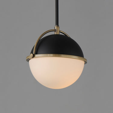 Maxim Lighting Duke 10" Pendant Black/Weathered Brass