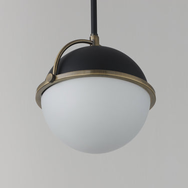 Maxim Lighting Duke 10" Pendant Black/Weathered Brass