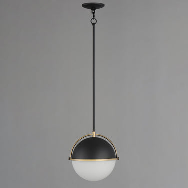 Maxim Lighting Duke 12" Pendant Black/Weathered Brass