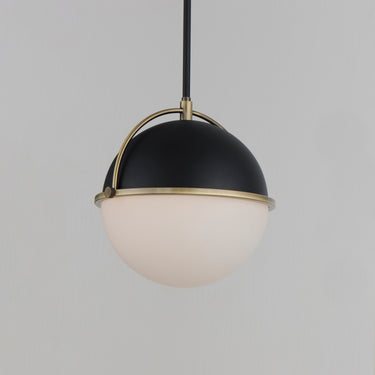 Maxim Lighting Duke 12" Pendant Black/Weathered Brass