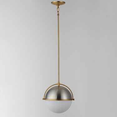 Maxim Lighting Duke 12" Pendant Satin Nickel/Satin Brass